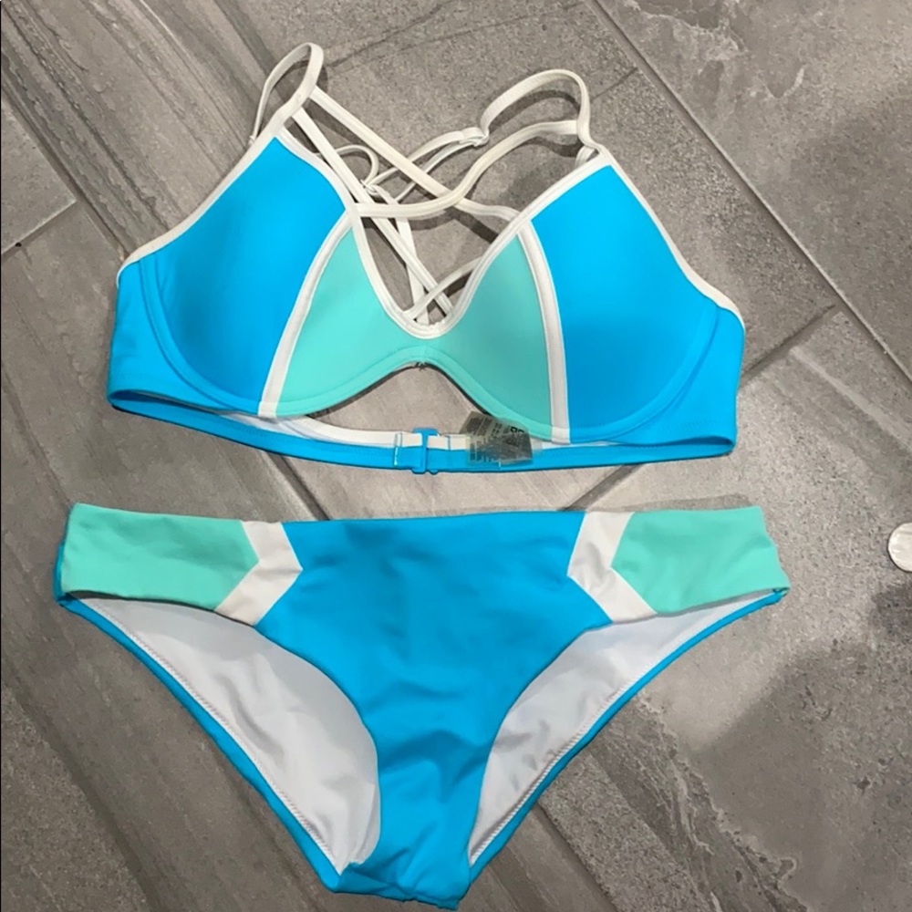 Pink swimsuit set